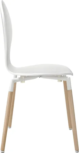 Miniatura 3 de Modway Path Mid-Century Modern - Dos sillas de cocina y comedor en color blanco