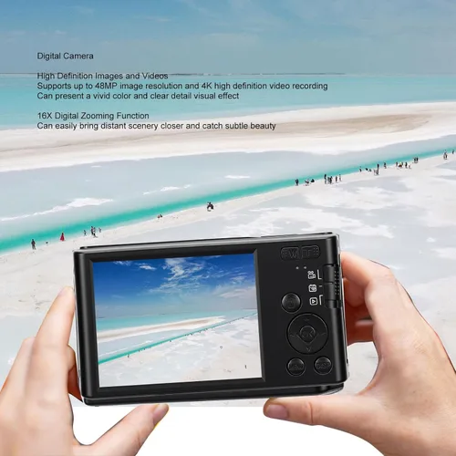 Miniatura 3 de VBESTLIFE Cámara digital, cámara de enfoque automático 4K para fotografía, 48MP 16X Zoom Cámara compacta de viaje para adolescentes, adultos