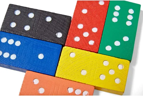 Miniatura 6 de ETA hand2mind Dominó con doble seis, codificados por colores, juego de 6.