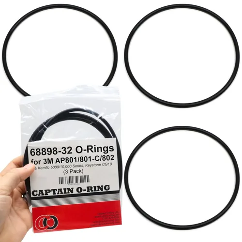 Captain O-Ring - 68898-32 Juntas tóricas de repuesto para filtros de agua 3M AP801, AP801-C, AP802, KemFlo 5000 y 10,000 series (paquete de 3)