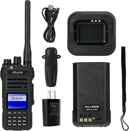Retevis Ailunce HA1G GMRS Radio, IP67 impermeable, radio de mano GMRS con cable, soporte Chirp, NOAA, 2800 mAh, radio bidireccional con capacidad de