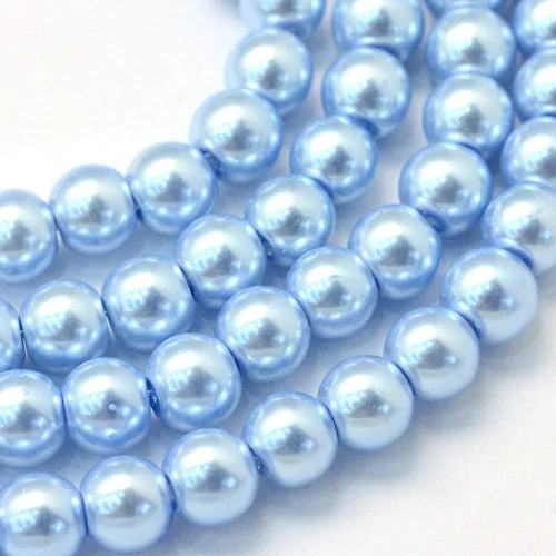 Miniatura 28 de KISSITTY 105 unids/hebra Burly Wood Satin Luster Glass Round Pearl Spacer Bead Loose Beads 0.315 in para bricolaje joyería artesanía 31.4