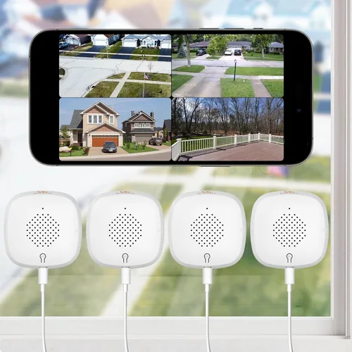 Miniatura 11 de Girafit Cámara de ventana de 3 MP 2K, cámaras de interior WiFi de 2.4 GHz y 5 GHz para seguridad en el hogar con visión nocturna a color ChroMax Al