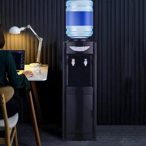 Miniatura 4 de Dispensador de agua, dispensador de enfriador de agua de carga superior, enfriador de agua de 5 galones independiente con bloqueo de seguridad