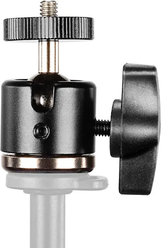 Miniatura 4 de Neewer® Aleación de aluminio giratoria de 360 grados Mini cabeza de bola con rosca de 1/4 "3/8" montaje base para cámara DSLR como Canon, Nikon