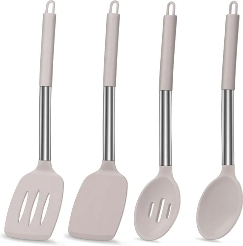 Miniatura 12 de LIANYU Juego de utensilios de cocina de 6 piezas, juego de utensilios de cocina de silicona para utensilios de cocina antiadherentes, utensilios