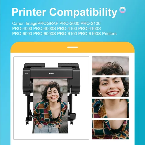 INK+ PFI 1700 - Cartucho de repuesto compatible con Canon PFI-1700PC 0779C001AA imagePROGRAF PRO-2000 PRO-4000 PRO-4000S PRO-6000S PRO-4100S Cian