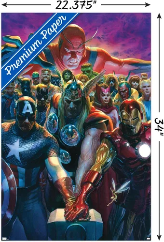 Miniatura 3 de Trends International Marvel Comics - Póster de pared de Avengers #10, 22.375 x 34 pulgadas, versión premium sin marco