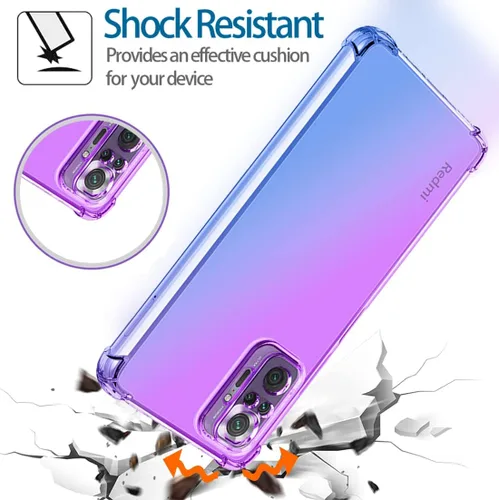 Miniatura 7 de Funda de teléfono para Redmi Note 10 Pro 4G, Redmi Note 10 Pro Max Crystal Clear Case Gradient Anti Scratch TPU Funda protectora a prueba de golpes