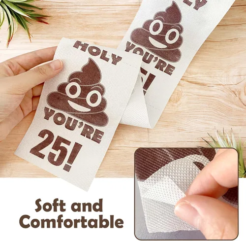 Miniatura 8 de Decoraciones de cumpleaños de 25 años para niños y niñas, ideas de regalos para él y ella, divertido rollo de papel higiénico de broma, decoración