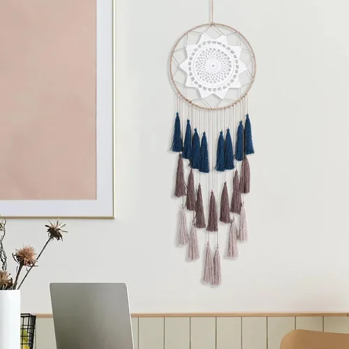 Miniatura 2 de Atrapasueños de Macramé para Colgar en la Pared - Atrapasueños Grandes Decoración de Pared Boho Chic, Ornamento de Borlas Hechas a Mano Decoración