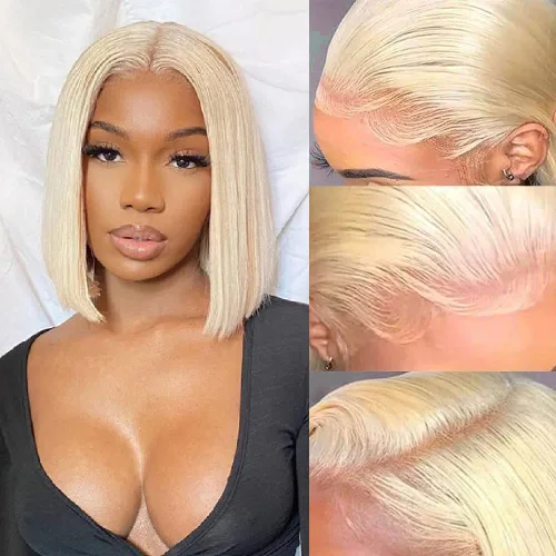 Miniatura 41 de UCUVIC Peluca Bob rizada de cabello humano 13x4, peluca de encaje frontal de alta definición, peluca frontal recta de 180% de densidad, para mujeres