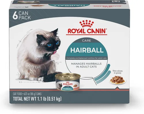 Royal Canin Feline Care Nutrition Hairball Care - Alimento para gatos en salsa, 3 onzas (paquete de 6)