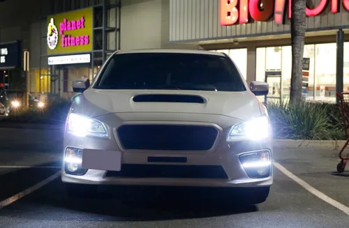 Miniatura 4 de iJDMTOY - Luces LED de circulación diurna JDM con acabado en negro piano, Carcasas de faros antiniebla LED DRL para Subaru, Blanco xenón
