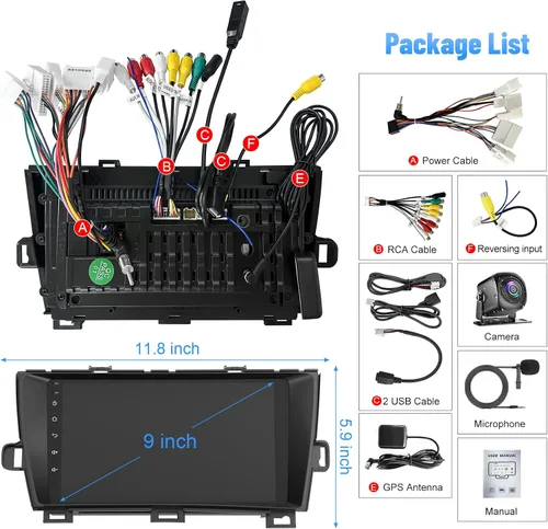 Miniatura 8 de Radio de coche para Toyota Prius 2010 2011 2012 2013 2014 2015 sin sistema de sonido J-B-L, pantalla táctil QLED de 9 pulgadas, compatible