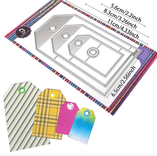 Miniatura 2 de Alinacutle 3 troqueles de metal troquelados de metal para hacer tarjetas hechas a mano, plantillas de papel, manualidades, álbumes de recortes