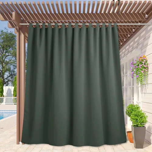 Miniatura 41 de RYB HOME - Cortinas opacas para interior y exterior, cortinas para patio o terraza, cortinas exteriores con pestaña Crema Beige