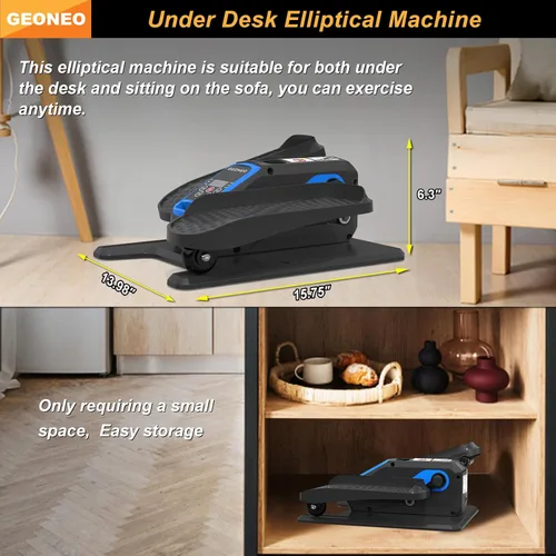 Miniatura 2 de Under Desk Elliptical Machine, Electric Elliptical Exerciser for Senior, Quiet & Small Electric Seated Pedal Exerciser for Home with Monitor, Remote