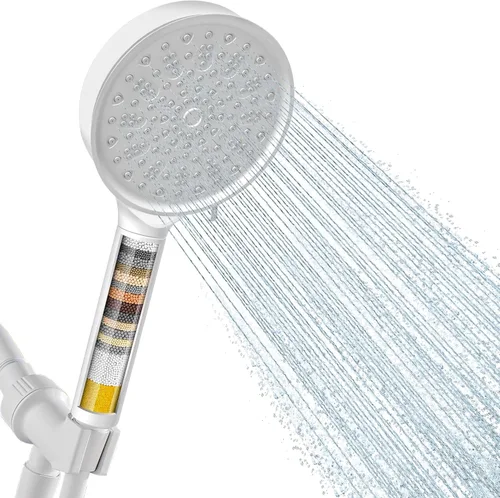Miniatura 22 de Cobbe Cabezal de ducha con filtro de mano, cabezal de ducha de alta presión de 7 modos con filtros para agua dura, elimina el cloro, reduce la 3.