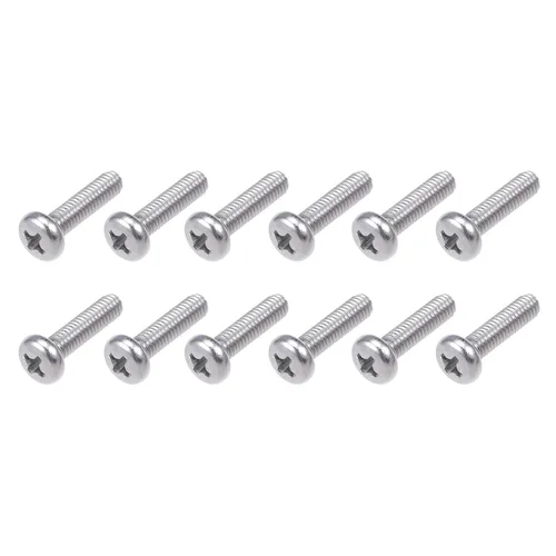 Miniatura 60 de METALLIXITY Tornillos de máquina (M2 x 0.118 in), 30 unidades, pernos Phillips cruzados de acero inoxidable 304, para instalación de muebles