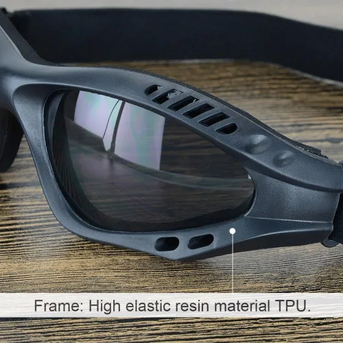 Miniatura 6 de Viriber Gafas de motocicleta - Gafas de protección UV para exteriores, gafas de combate a prueba de polvo
