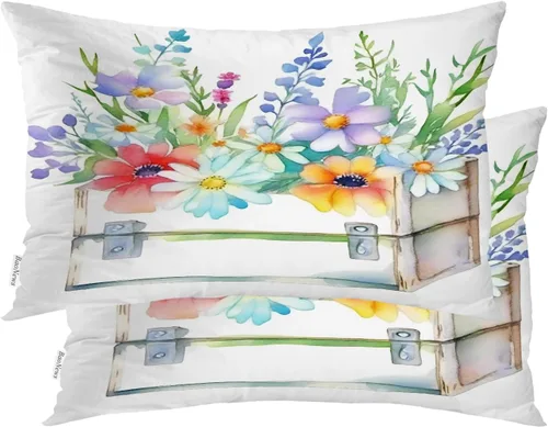 Miniatura 119 de Fundas de almohada con diseño de pinos y pájaros, bayas rojas, hojas de acebo, fondo beige, funda de cojín de mezcla digital, funda de almohada
