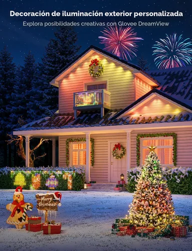 Miniatura 3 de Luces Govee de red para exteriores, 0.85*2.85 metros con funciones RGBIC y de bricolaje, 480 luces LED inteligentes con 64 modos para decoración