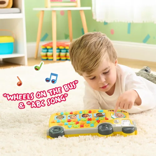 Miniatura 4 de Just Play Cocomelon - Autobús de aprendizaje, más de 85 frases de aprendizaje, contar, alfabeto, música, sonidos, amarillo, juguetes para niños