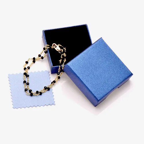 Miniatura 6 de Joseph Brothers Collar hecho a mano con cuentas negras y doradas para mujer, 14-24 pulgadas