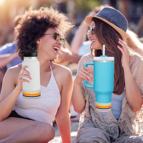 Miniatura 5 de HEYSKAY Funda protectora de silicona para botella de agua Hydro Flask y compatible con Stanley Tumbler, Yeti, Simple Modern, accesorios