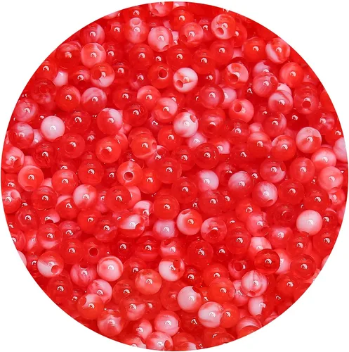 Miniatura 34 de BONNY BOXX 2000 piezas 4 mm cuentas redondas de acrílico de zafiro suave, bolas de plástico de chicle de burbujas, cuentas gruesas de bolas