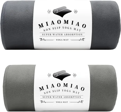 Miniatura 22 de MIAOMIAO Juego de toallas antideslizantes para yoga caliente, microfibra súper absorbente, 24.5 x 72 pulgadas, diseño antideslizante, sin lesiones