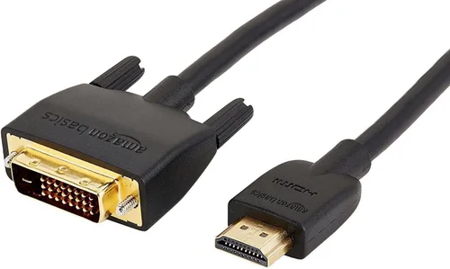 Miniatura 11 de Amazon Basics Cable Adaptador HDMI-A a DVI (Macho) Bidireccional 1080P, Chapado en Oro, 3.05 m, Paquete Individual, Negro