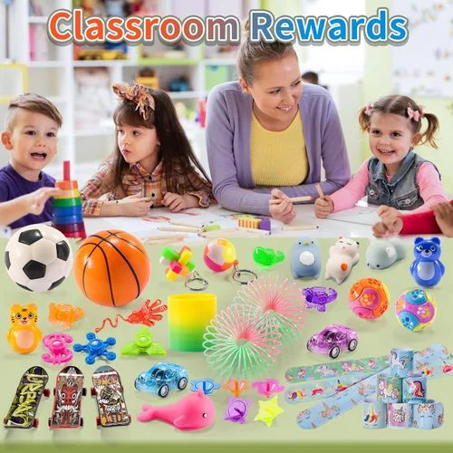 Miniatura 8 de 57 piezas de cofre del tesoro para niños pequeños premios recuerdos de fiesta para niños 8-12 4-8 3-5 recompensas, caja del tesoro juguetes