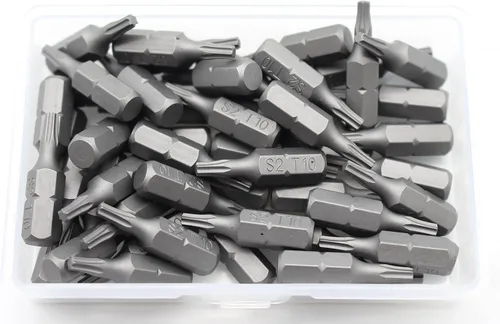 Miniatura 9 de TMAX Juego de puntas de destornillador de cabeza de estrella T6 Torx de 25 piezas, acero S2 de 6 puntos T-6 puntas de inserción de destornillador
