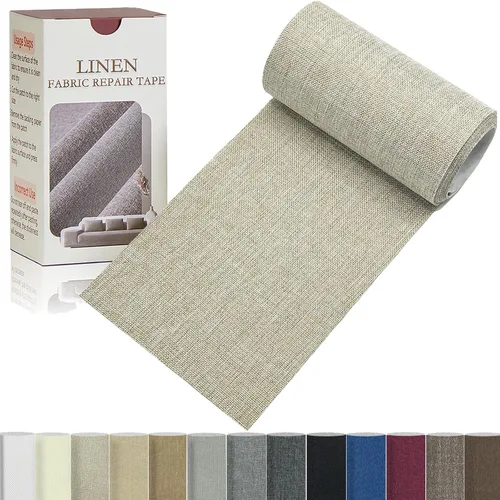 Miniatura 9 de Gheeidau Cinta de reparación de lino de 4 x 70 pulgadas, parche de tela de reparación de sofá autoadhesivo para muebles, sofás, cojines, sillas