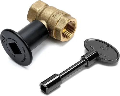 Miniatura 10 de Skyflame Kit de válvula de llave de gas recta de 1/2 pulgada para fogata y chimenea con brida y llave de 3 pulgadas, negro plano