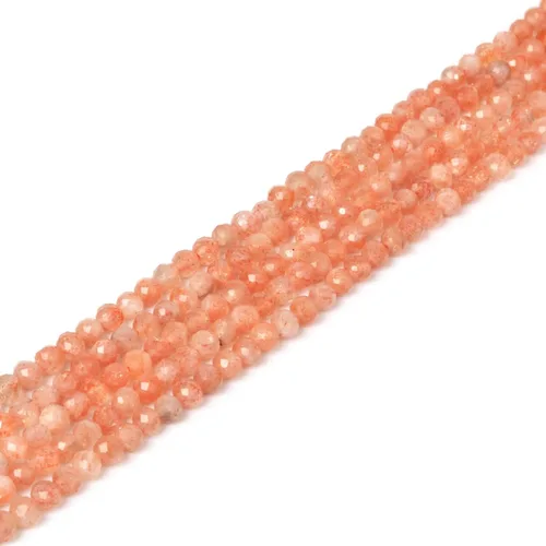 Miniatura 58 de Cuentas redondas facetadas de aguamarina natural de 4mm cuentas sueltas de 16 pulgadas para hacer joyas con cuentas