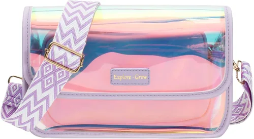 Miniatura 16 de PACKISM Bolsa transparente para eventos de estadio – Monederos pequeños transparentes para mujer, bolsa bandolera para conciertos y eventos