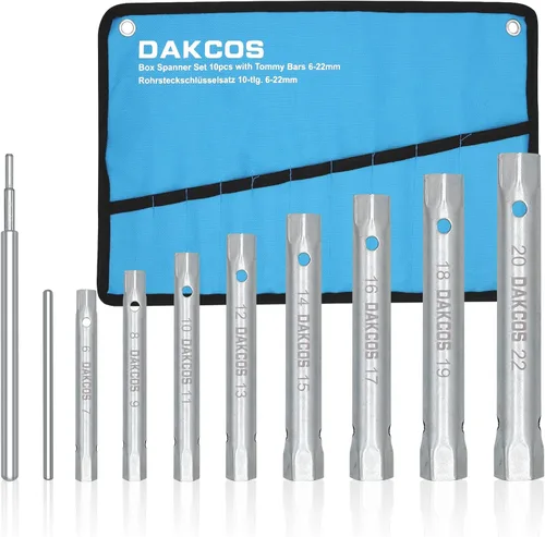 DAKCOS Juego de llaves de tubo de válvula de ducha, juego de llaves de plomero, juego de llaves de bujía, llave de doble extremo 0.236-0.866 in