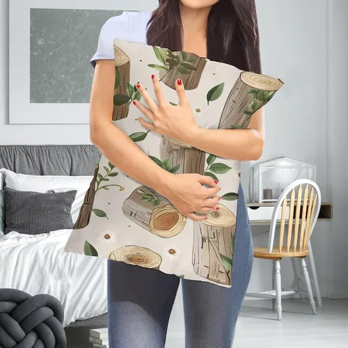 Miniatura 6 de Pillowcases Set of 2 Pillow Shams Breathable Soft Pillow Covers with Envelope Closure Birch Stump Pattern Pillowcases Standard Size 12 "x20 Cooling