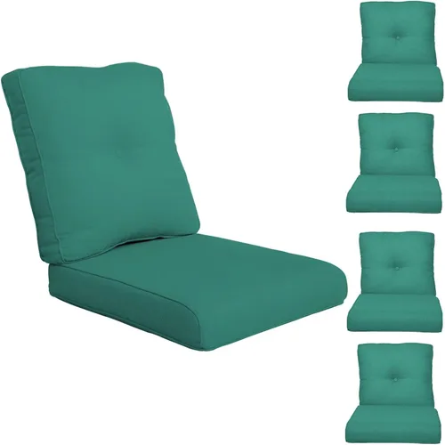 Miniatura 62 de Rilyson Cojines de patio para muebles de exterior, 22 x 24 pulgadas, respaldo alto y asiento profundo, cojín de exterior para sillas de patio, sofá