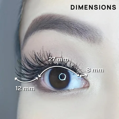 Miniatura 3 de AOA Studio Alexis - Juego de 6 pares de pestañas postizas naturales hechas a mano con pegamento y pinzas, volumen natural, reutilizables, pestañas