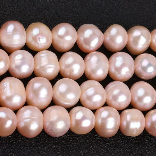Miniatura 2 de JOE FOREMAN Cuentas de perlas cultivadas de agua dulce para manualidades y fabricación de hebras completas de 15 pulgadas, Piedra