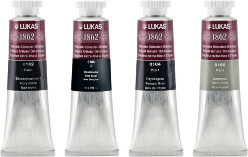 Miniatura 12 de Lukas 1862 Pintura al Óleo para Artistas Profesionales - Colores Tierra Amarillentos, 37 mL - Juego de 4 - Destacada Resistencia a la Luz, Sin