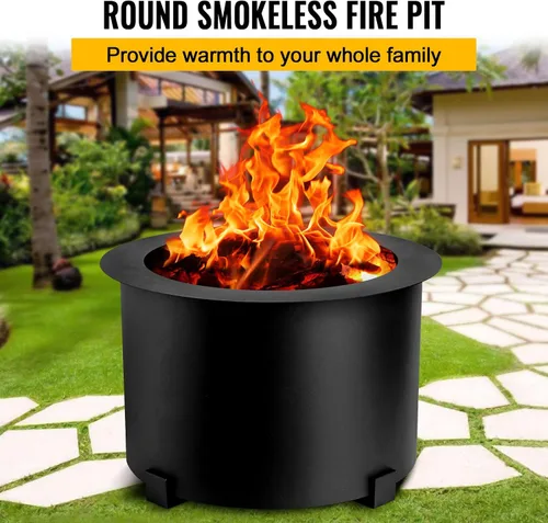 Miniatura 3 de Fogata sin humo de 21.5 pulgadas, gran hoguera de leña, estufa de acero al carbono, hoguera portátil para exteriores, para picnic, camping, patio