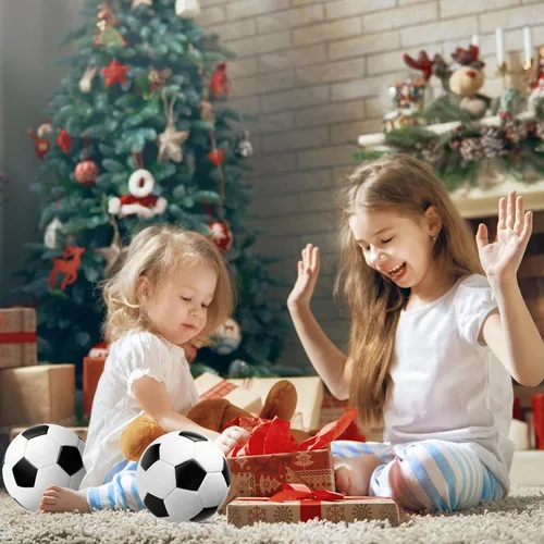 Miniatura 7 de Paquete de 2 pelotas de fútbol para niños, tamaño 2/talla 3, bolas de fútbol para niños, bolas de dibujos animados para niños con bomba, bolsa