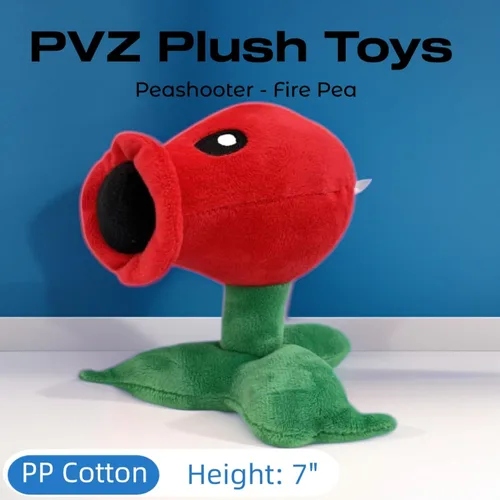 Miniatura 9 de Dyharnsty 4 piezas Plantas vs Zombis - Juego de juguetes de peluche Peashooter, figuras blandas de Plantas vs Zombis, juguetes PVZ de Plantas 1 2 set