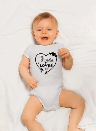 Miniatura 16 de CBTwear My Abuela Loves Me – Ropa de bebé – Divertido traje de bebé para recién nacido para niños y niñas