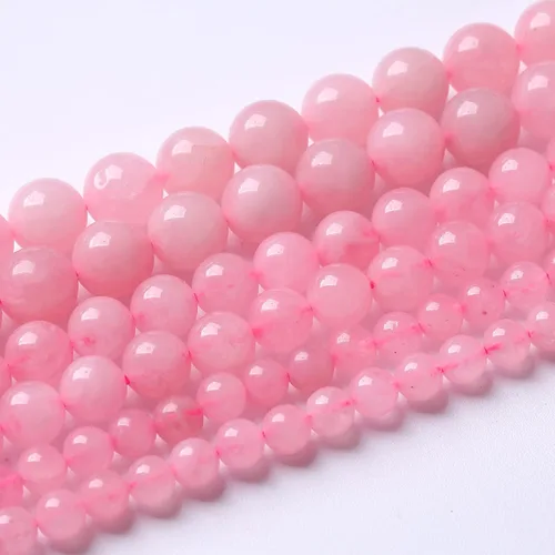 Miniatura 84 de Cuentas de jade verde chino natural, piedras preciosas, cuentas redondas sueltas para hacer joyas, pulsera DIY, collar, 8mm, 45 piezas, 15 pulgadas